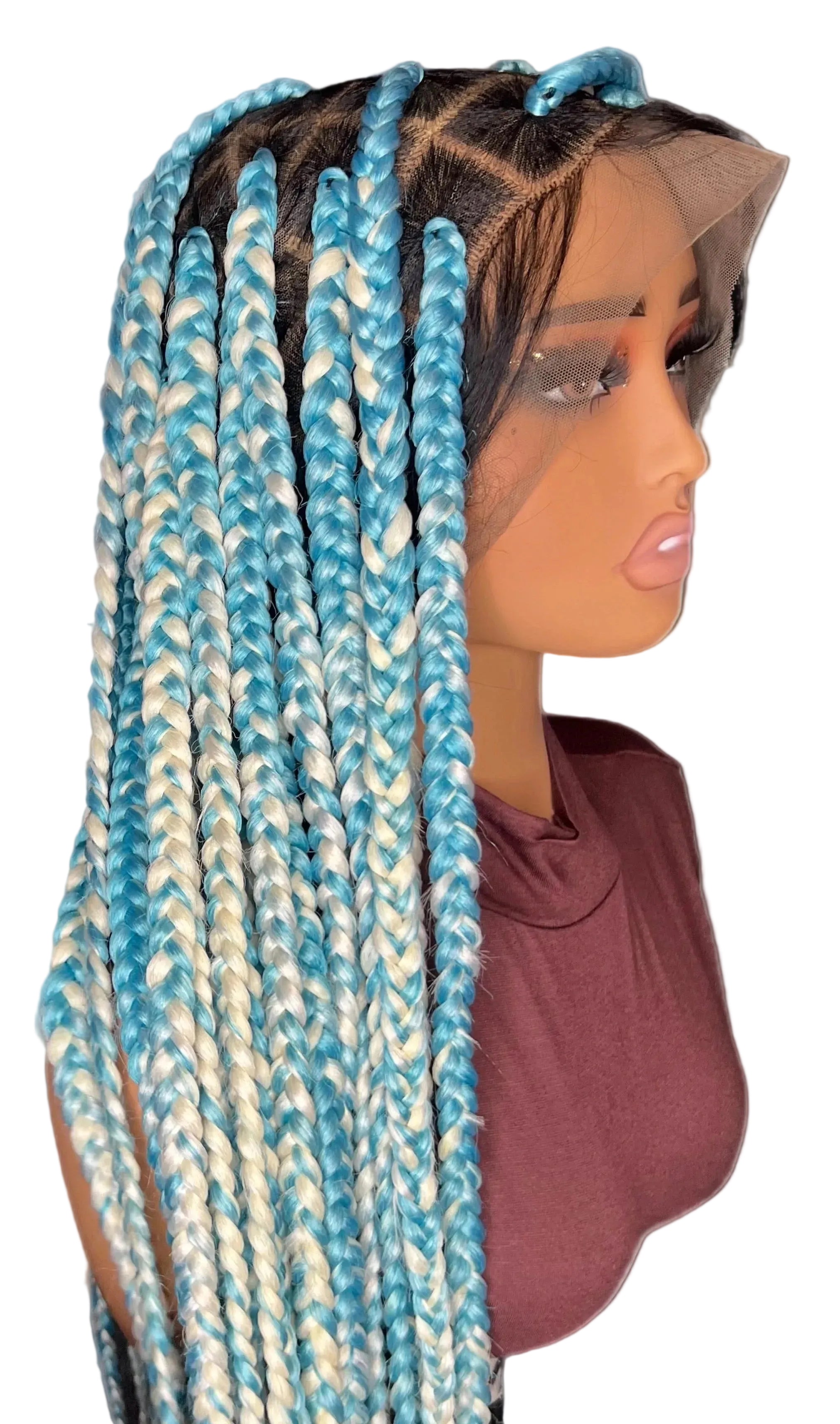 Icy Blonde Knotless Braided Wig