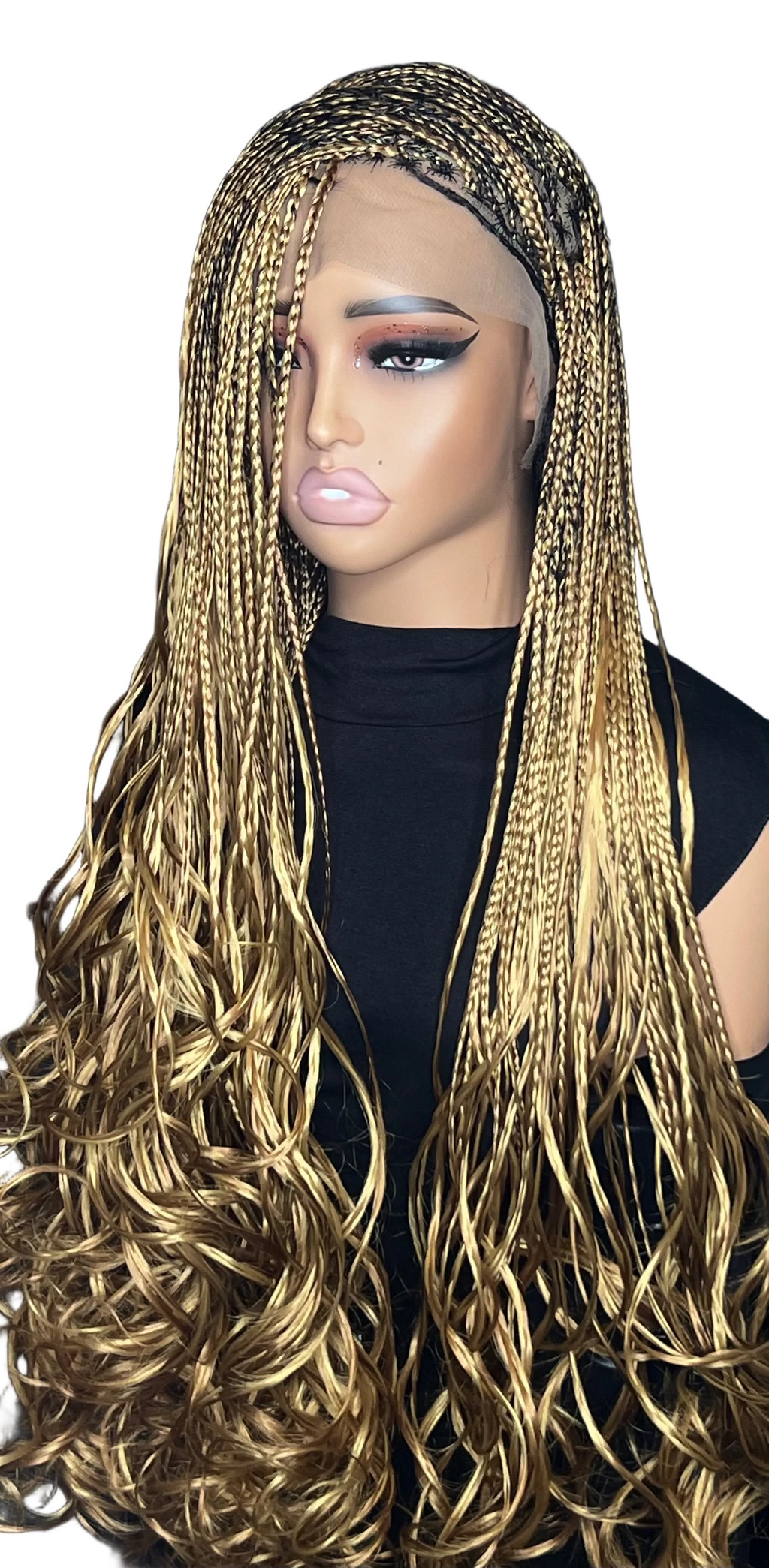 French Curly Braided wigHair