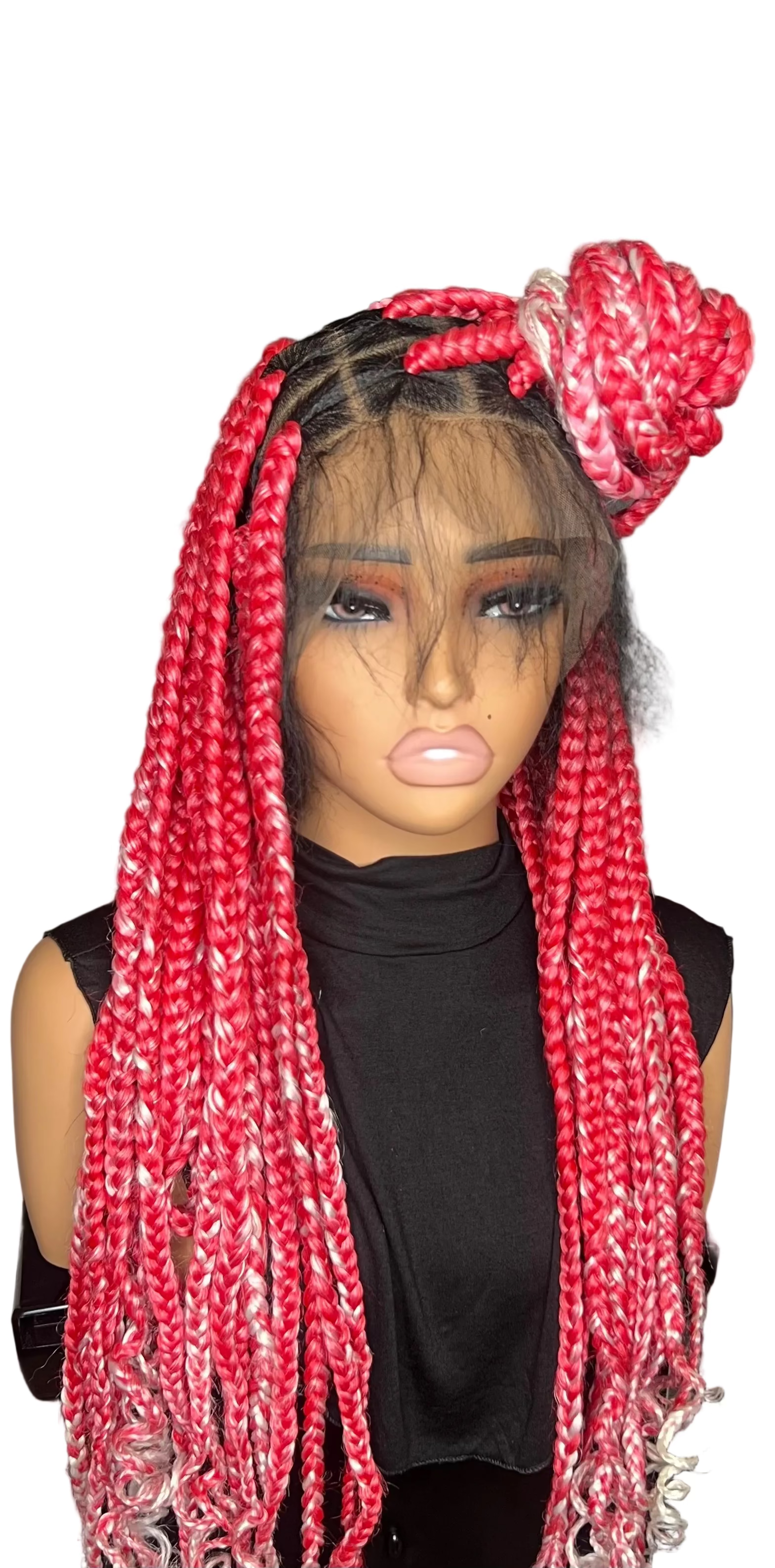 Cherry Crush Boho Braided Wig