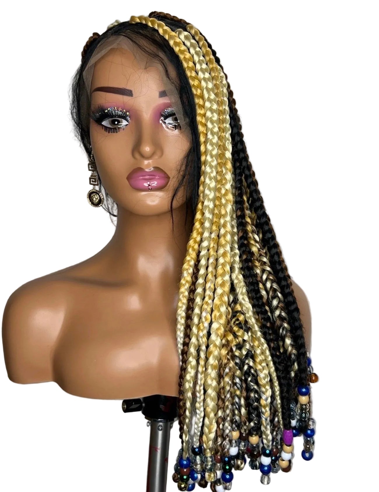 Knotless Braided Wig – Beaded Style