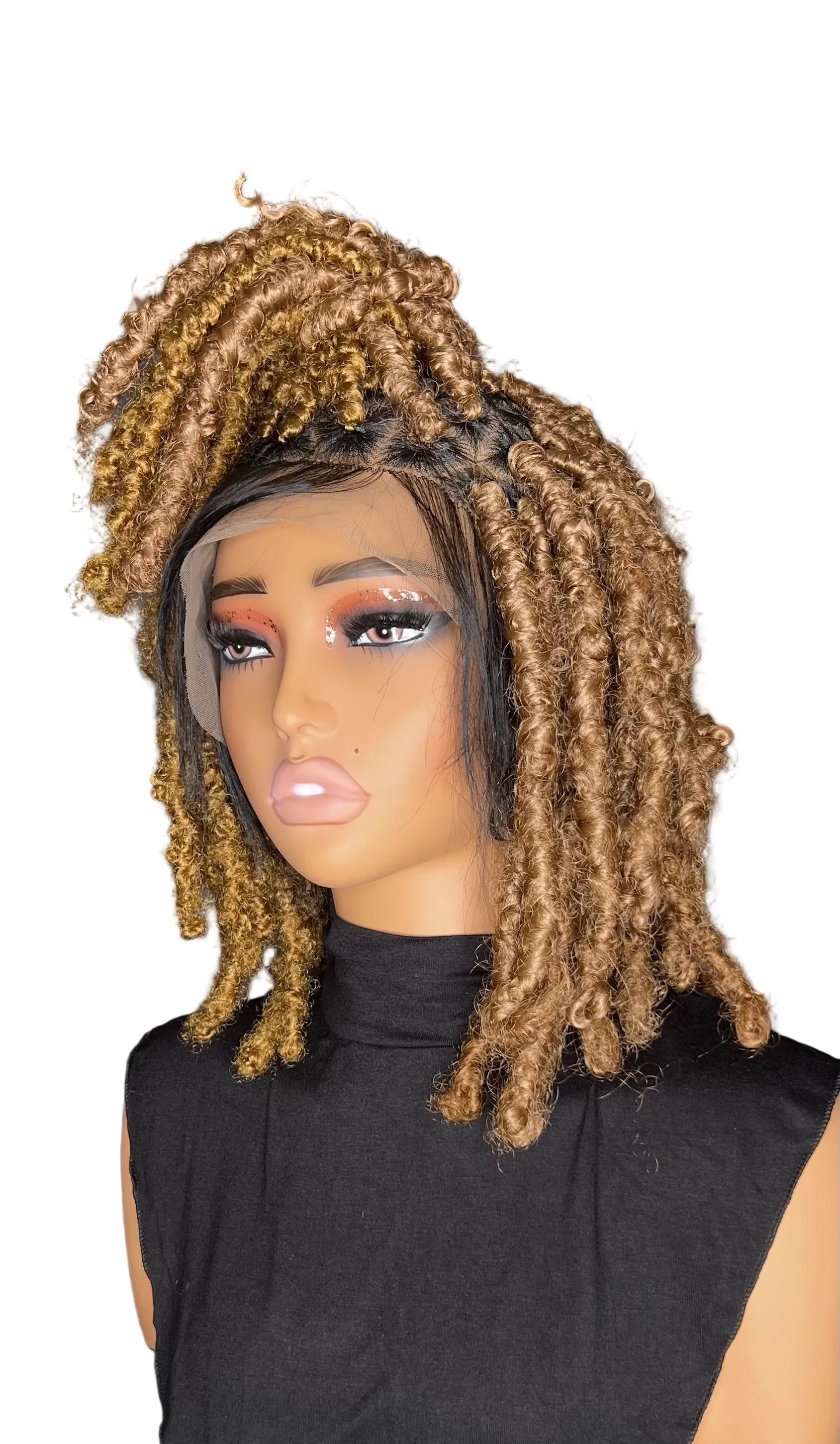 Honey Blonde Faux Locs Wig