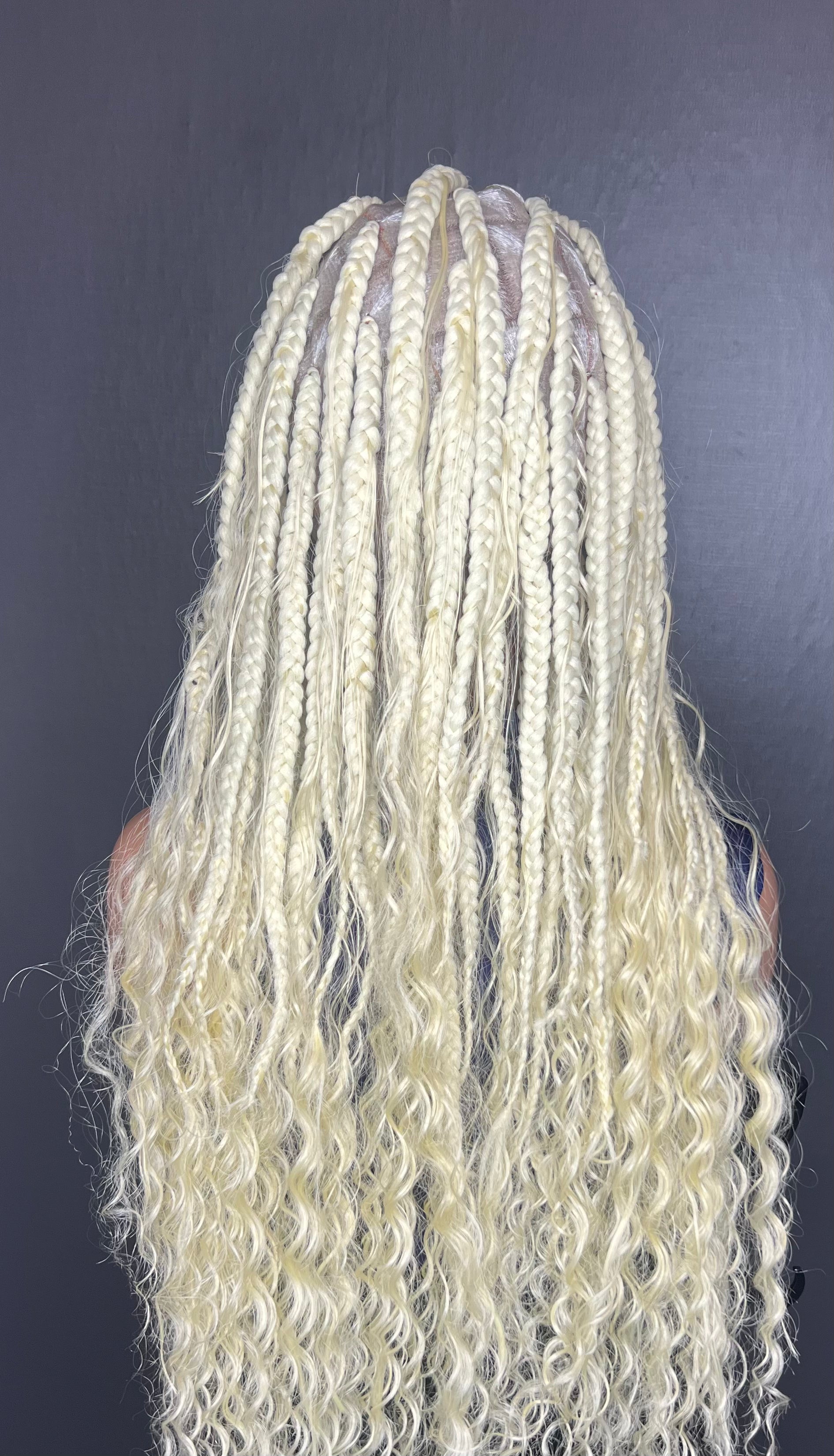 Platinum Blonde Boho Braided Wig