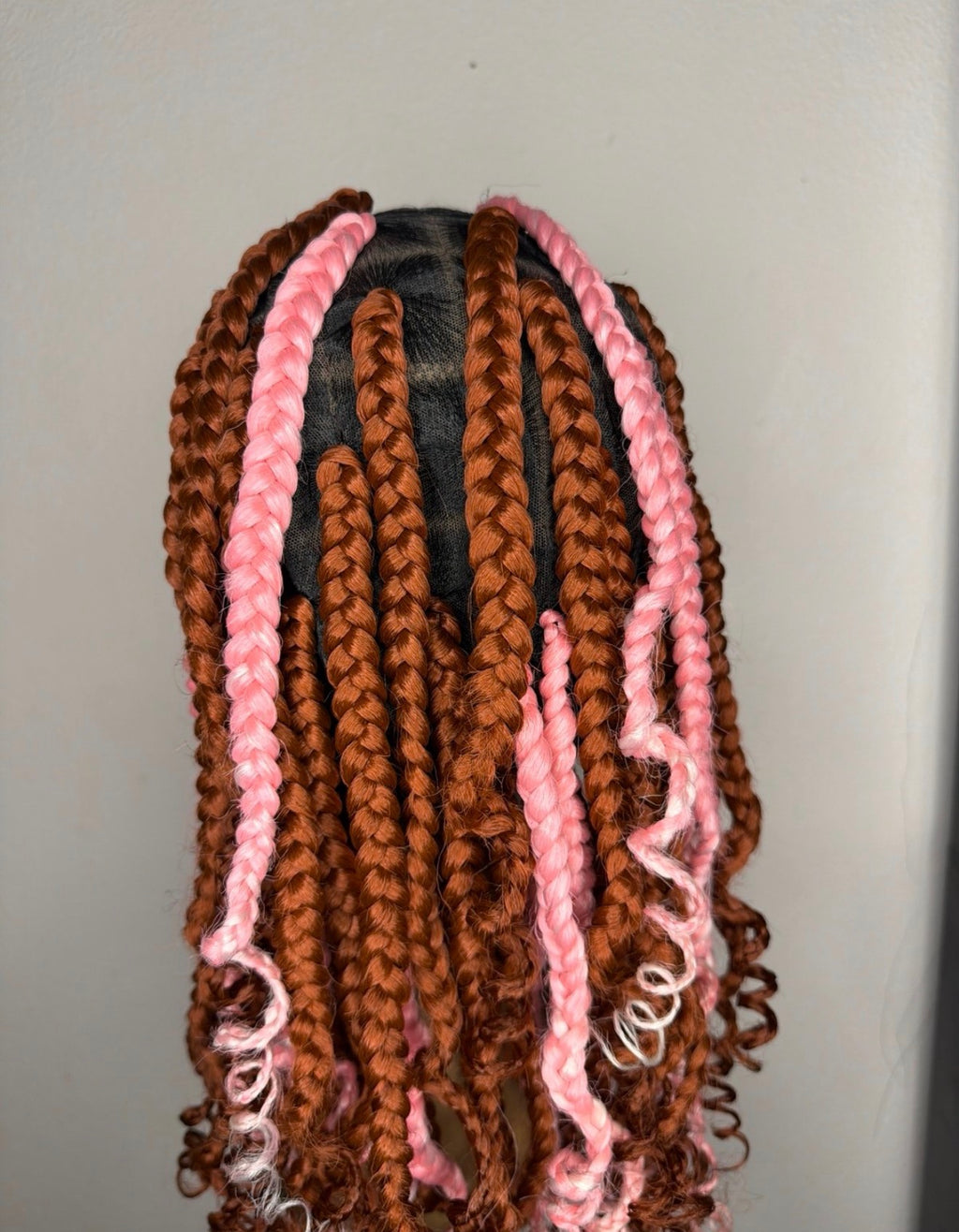 10” Knotless Braided Wig – Full Lace Curly Ends