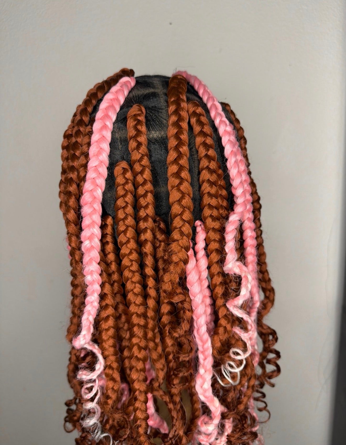 10” Knotless Braided Wig – Full Lace Curly Ends