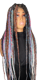 Multi-Color Boho Knotless Braided Wig