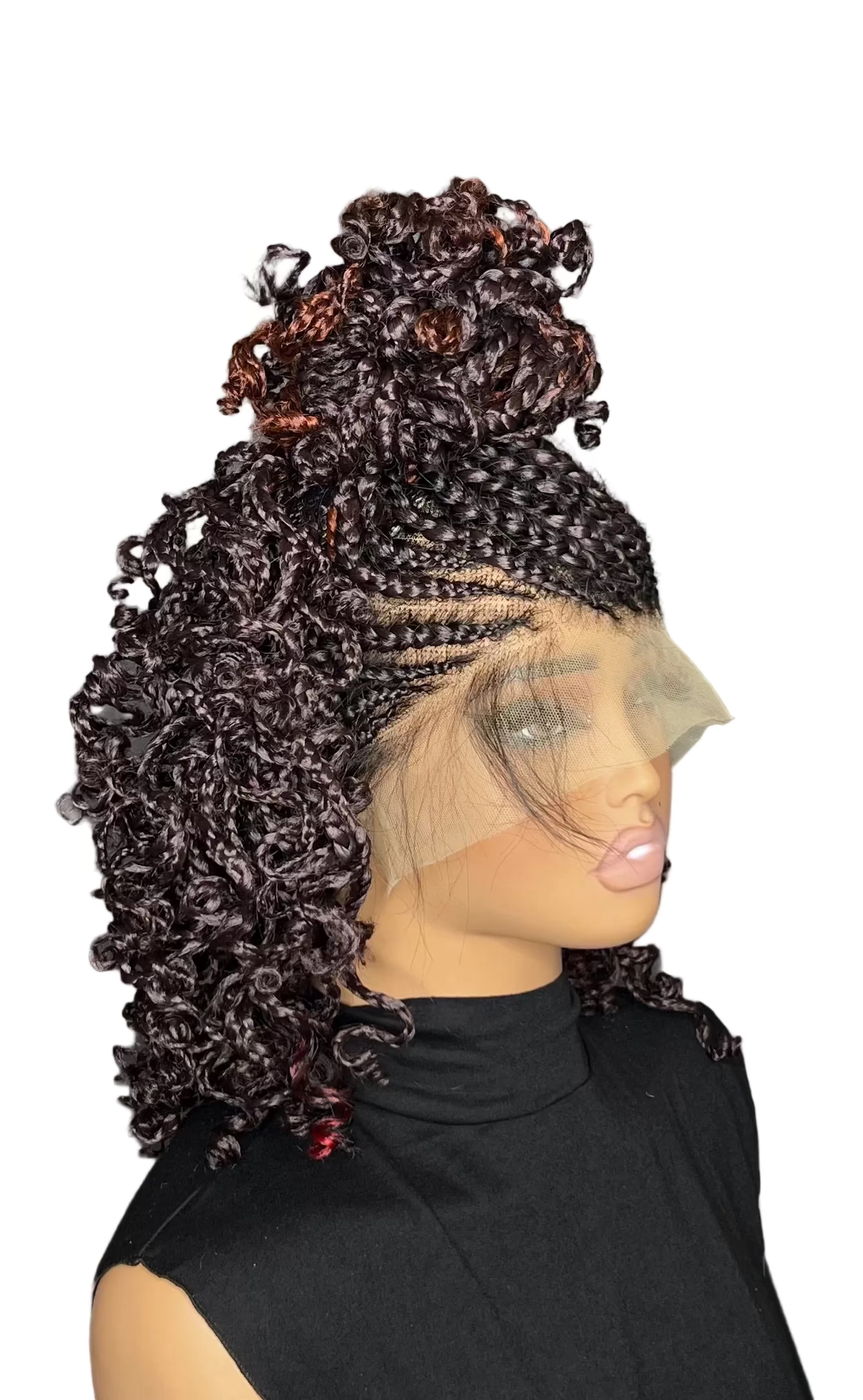 Cinnamon Curl Box Braids Wig