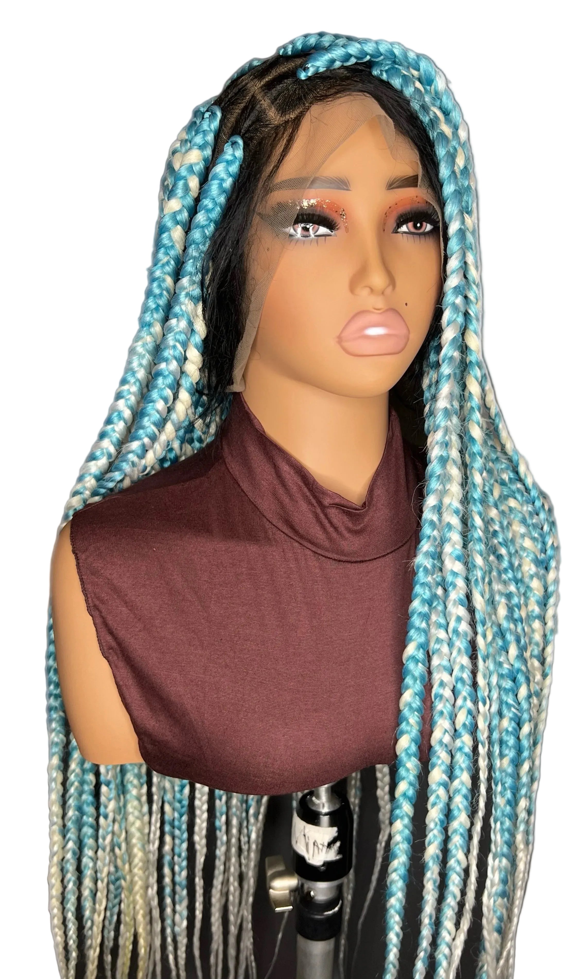Icy Blonde Knotless Braided Wig