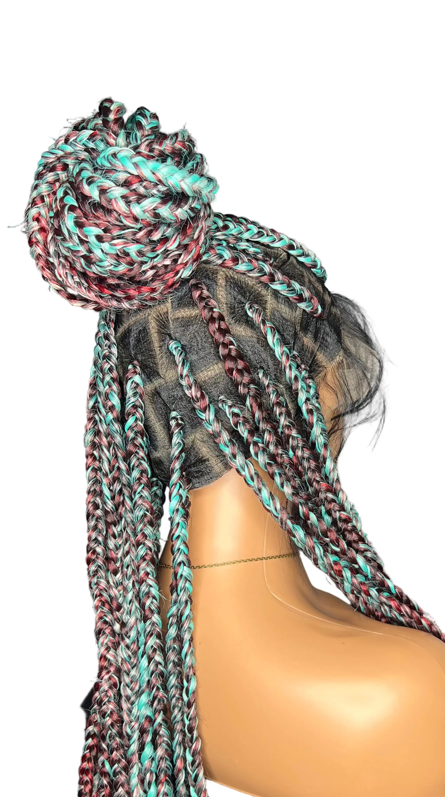 40” Midnight Mint Braided Wig