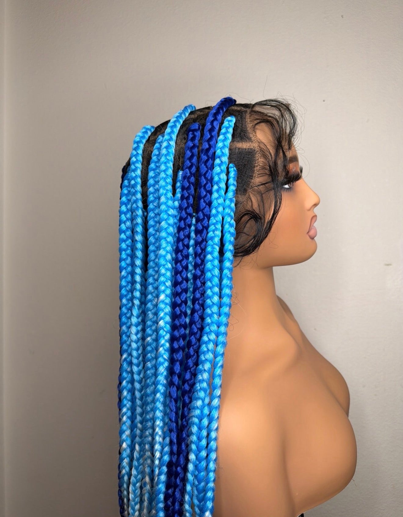 28” Knotless Braided Wig – Full Lace Glueless