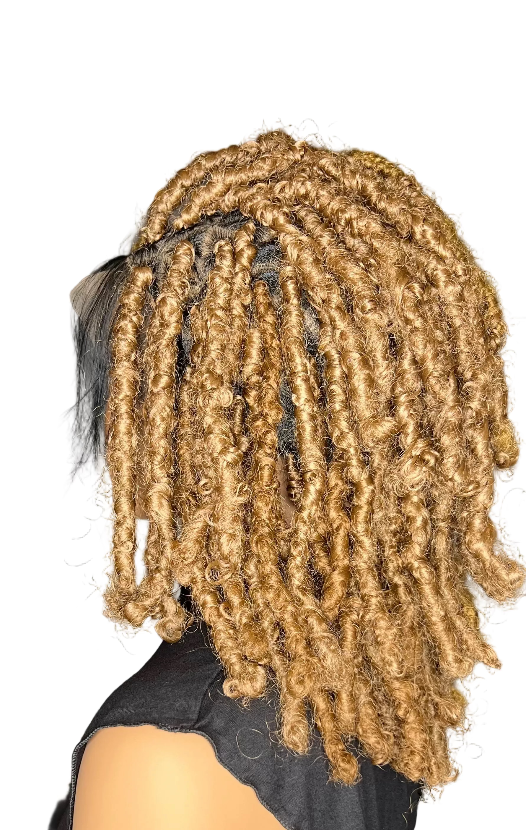 Honey Blonde Faux Locs Wig