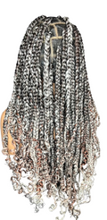 Luxury Single Braided Wig with Curly Ends