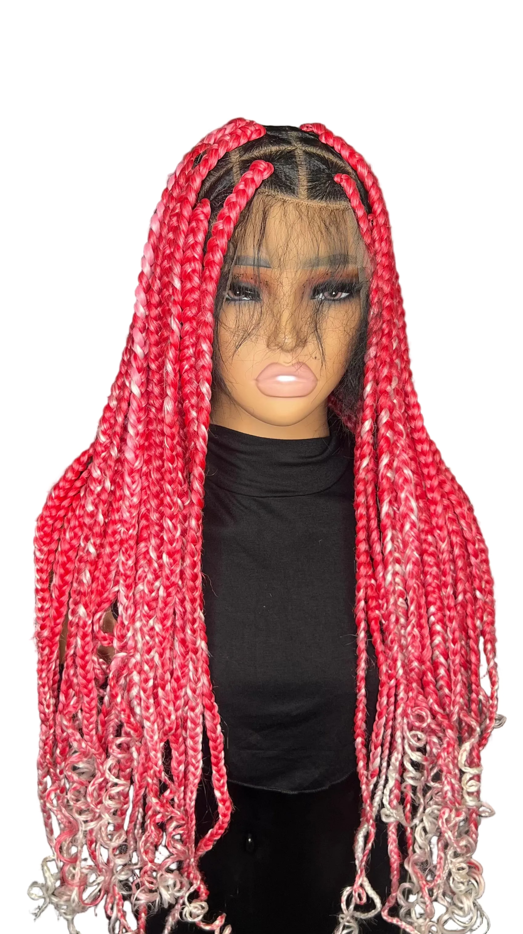 Cherry Crush Boho Braided Wig