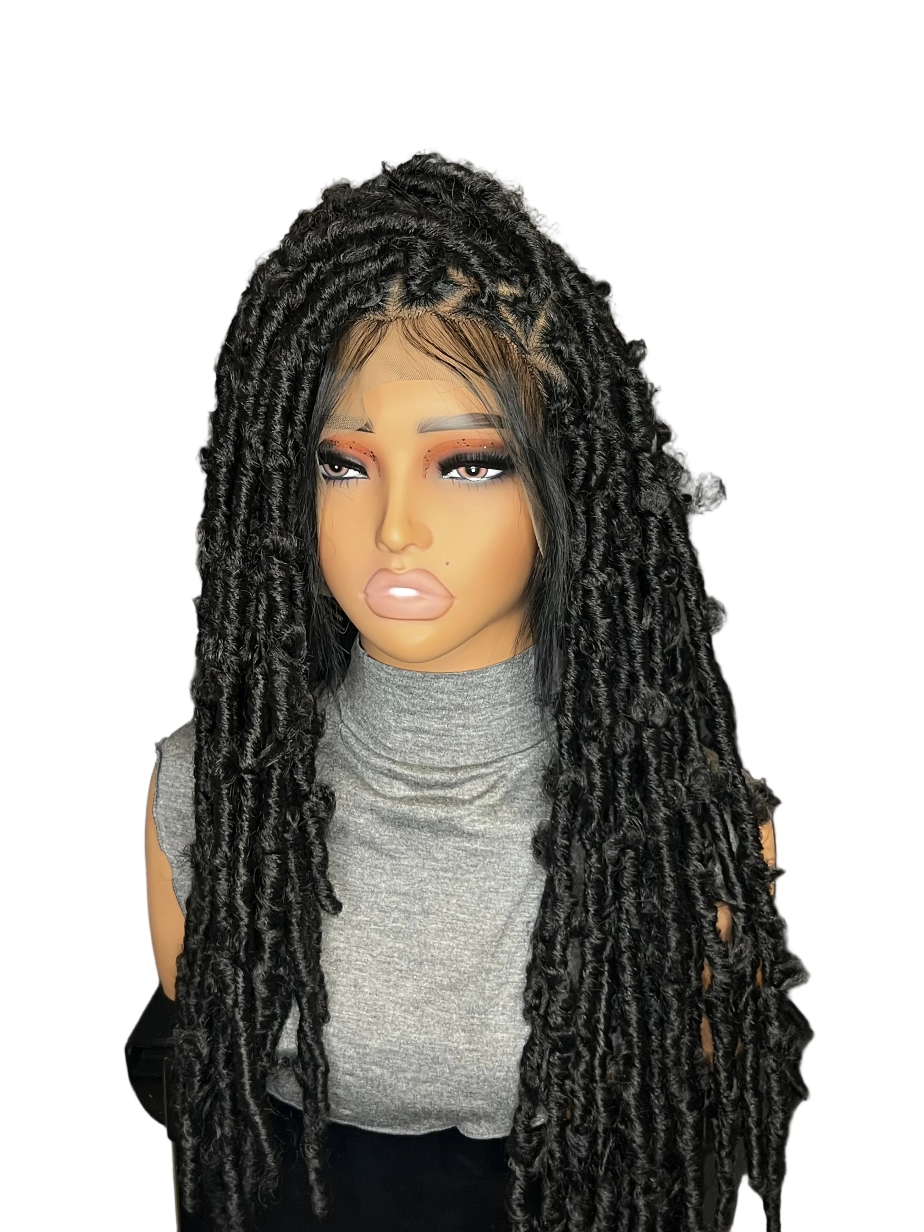 Luxury Faux Locs full Lace Wig